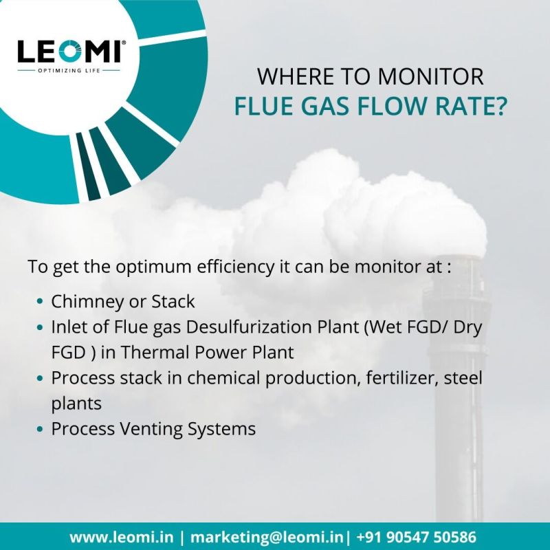 Where to monitor flue gas flow rate?
