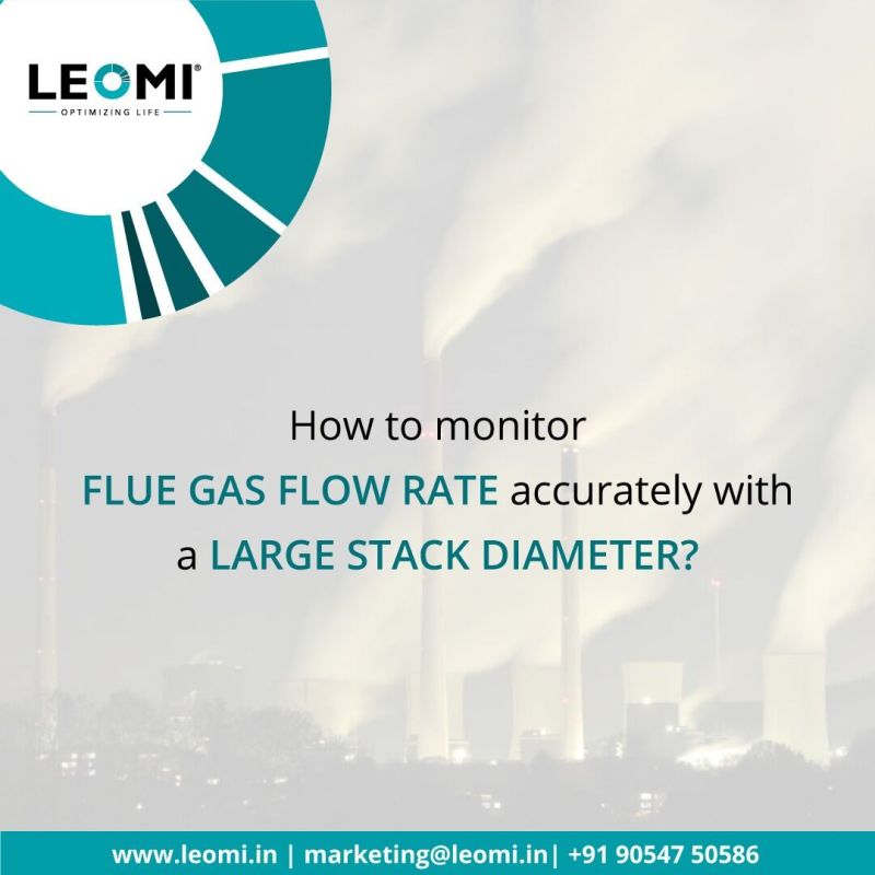 How to monitor flue gas flow rate accurately with a large stack diameter